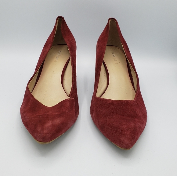 Nine west Ezra pointy toe leather red pumps heels - Picture 4 of 15